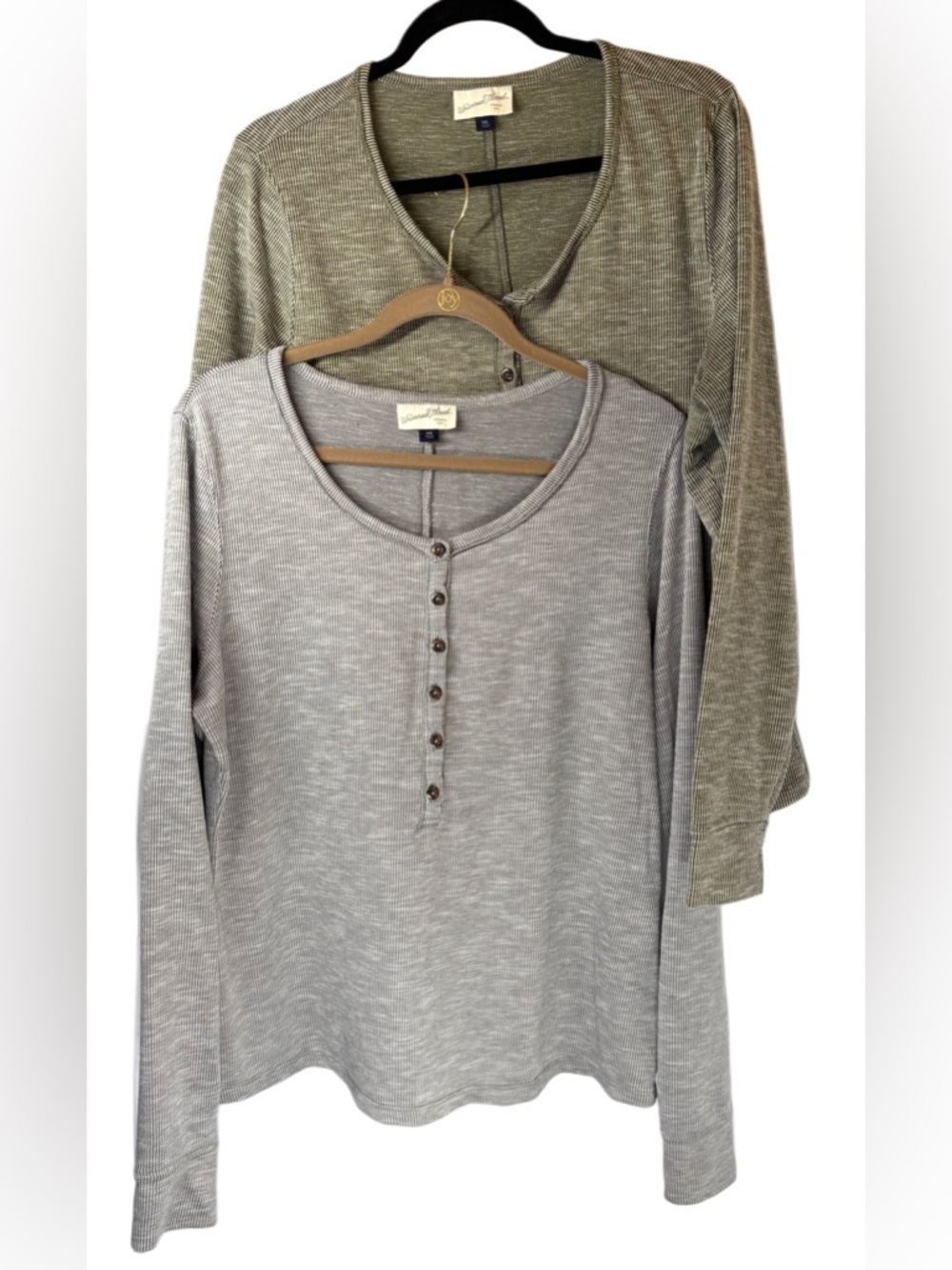 Lot of 2 Gorpcore Hiking Long Sleeved Henleys